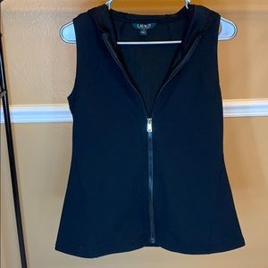 LRL Performance Zip Up Vest Hooded NWOT